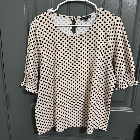 Adrianna Papell Polka Dot Women's Top - Picture 1 of 5
